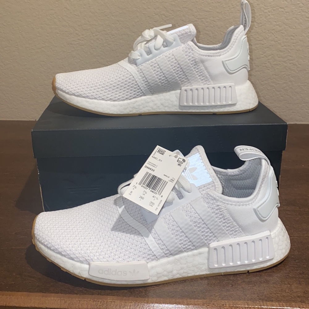 White NMD‘s mens 7 1/2
